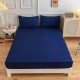 Solid Color Fitted Sheet and Pillowcase Set - Premium Bedding for Mattress Protection