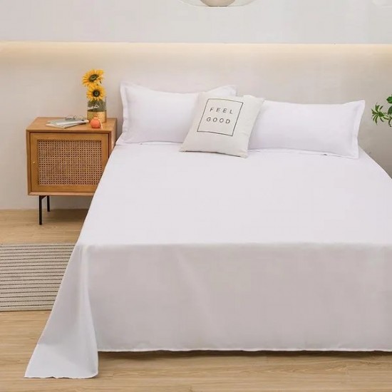 Soft Aloe Vera Cotton Bed Sheet Set - Breathable, Hypoallergenic, Fitted for Dorm & Home