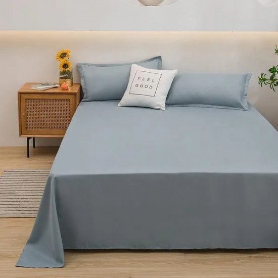 Soft Aloe Vera Cotton Bed Sheet Set - Breathable, Hypoallergenic, Fitted for Dorm & Home