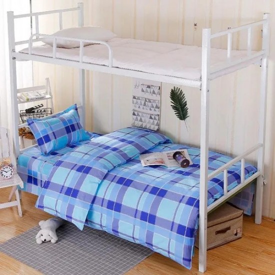 Cozy 3-Piece Dorm Bedding Set — Soft Cotton Bunk Bed Sheets & Comforter Cover for All Seasons