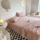100% Cotton Flat Sheet Single Piece, Soft Washed Cotton Bed Sheet for Dorm or Home