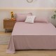 Soft Cotton Solid Color Bed Sheet Set for Dorm or Home - Includes Fitted Sheet and Pillowcases