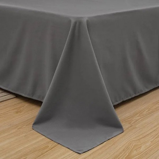 Soft Cotton Solid Color Bed Sheet Set for Dorm or Home - Includes Fitted Sheet and Pillowcases
