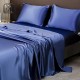 Luxury Satin Bedding Set - Silky Smooth Fitted Sheet & Pillowcases, Washable Elegance