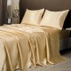 Luxury Satin Bedding Set - Silky Smooth Fitted Sheet & Pillowcases, Washable Elegance