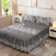 Premium Fitted Sheet with Skirt - Extra Thick, Silky Soft, Non-Slip Mattress Protector for Queen Size Bed