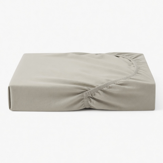 Pure Color Fitted Sheet - A-Class Cotton, Skin-Friendly, Washed Cotton Bed Cover for Mattress Protection
