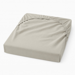 Pure Color Fitted Sheet - A-Class Cotton, Skin-Friendly, Washed Cotton Bed Cover for Mattress Protection