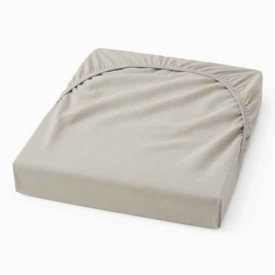 Pure Color Fitted Sheet - A-Class Cotton, Skin-Friendly, Washed Cotton Bed Cover for Mattress Protection
