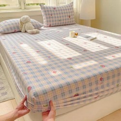 Breathable Double Gauze Bed Sheet Protector | Full Encasement Mattress Cover for Dorm & Home