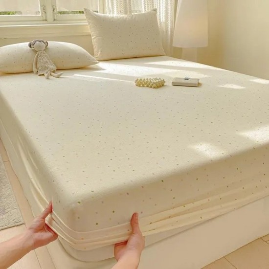 Breathable Double Gauze Bed Sheet Protector | Full Encasement Mattress Cover for Dorm & Home