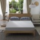 MUJI Style Jersey Knit Fitted Sheet - 100% Cotton Bed Skirt Mattress Cover in Solid Colors