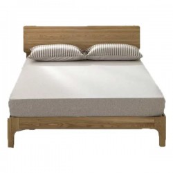 MUJI Style Jersey Knit Fitted Sheet - 100% Cotton Bed Skirt Mattress Cover in Solid Colors