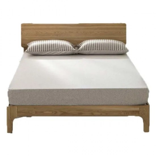 MUJI Style Jersey Knit Fitted Sheet - 100% Cotton Bed Skirt Mattress Cover in Solid Colors