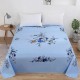 Vintage Shanghai Retro Thick Cotton Slub Bed Sheet – Old-School Printed Fitted Flat Sheet for Double Bed, Non-Pure Cotton Twill Weave, Nosta