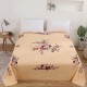 Vintage Shanghai Retro Thick Cotton Slub Bed Sheet – Old-School Printed Fitted Flat Sheet for Double Bed, Non-Pure Cotton Twill Weave, Nosta