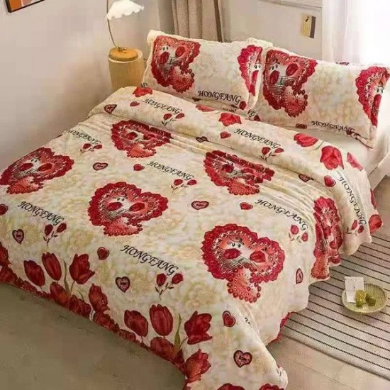 Flannel Blanket & Bed Sheet 2-in-1 | Cozy Winter Throw for Dorm, Single & Double Beds | All-Season Warm Coverlet