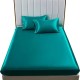 Smooth Plain Fabric Full Size Sheet Set with Two Pillowcases